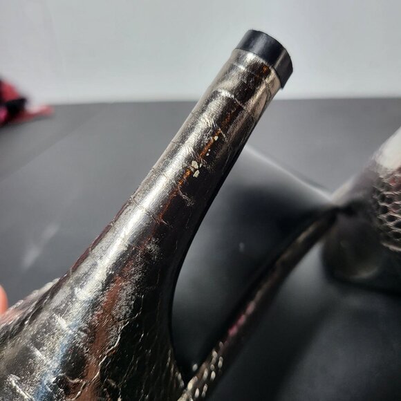 Sam Edelman Womens Metallic Sadi Snakeskin Pump Heel Size 6.5 Formal Animal Date - Picture 3 of 12